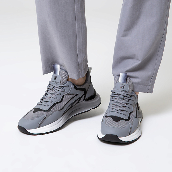 Мужские кроссовки BRUNO RENZONI  серые, артикул HG22013-17