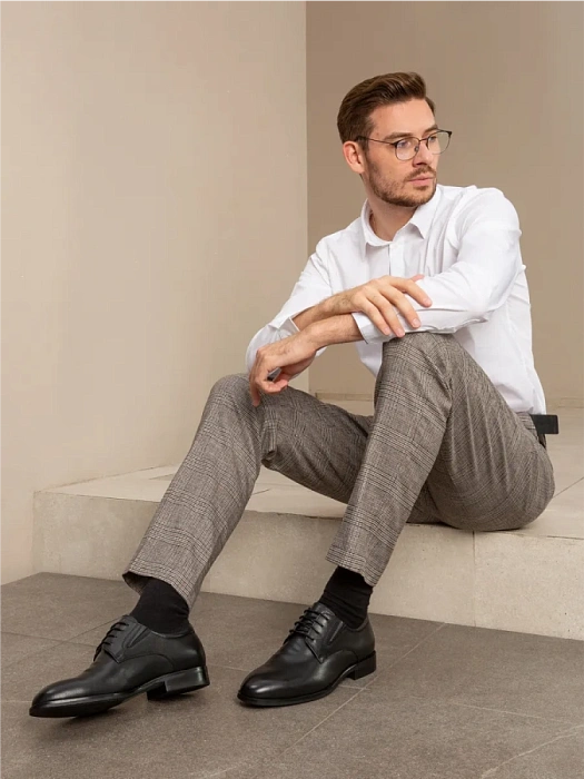 Мужские туфли BRUNO RENZONI  черные, артикул 2465-4-C515