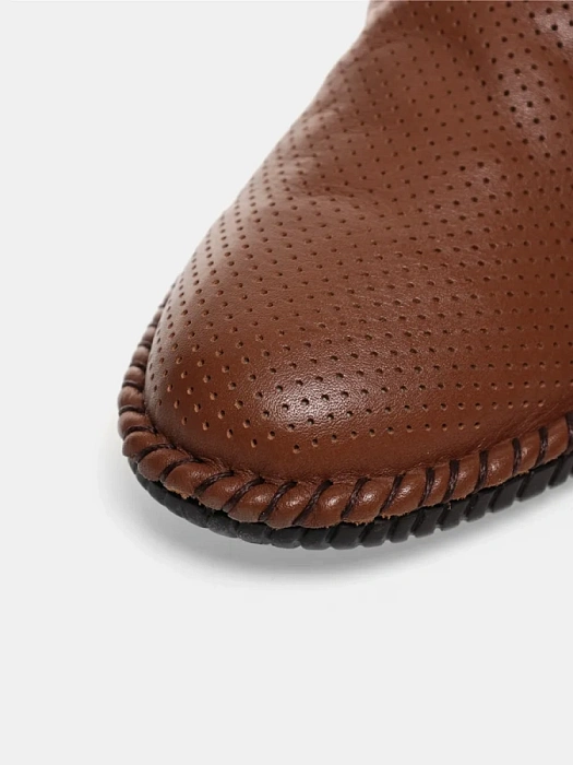 Мужские слипоны BRUNO RENZONI  рыжие, артикул M-23530-005