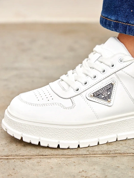 Женские кеды Donna Daniella  белые, артикул 42-TZV6-3-112