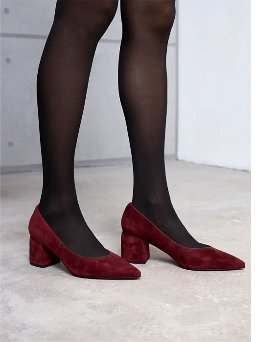 Женские туфли-лодочки FEDERICA RODARI бордовые, артикул 17E-Z18307-25W