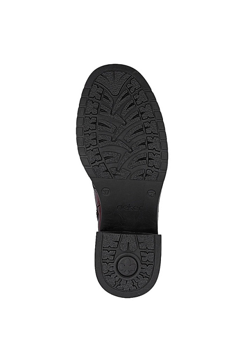 Женские ботинки RIEKER бордовые, артикул Y5200-35