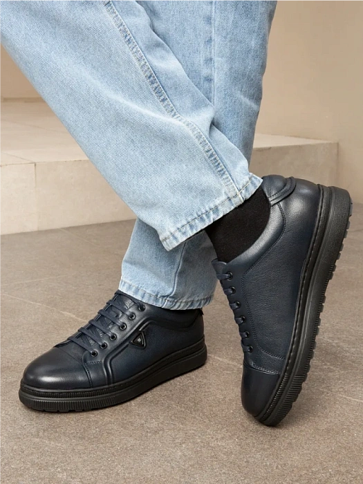 Мужские кеды BRUNO RENZONI  синие, артикул 1829A-27Z-C18