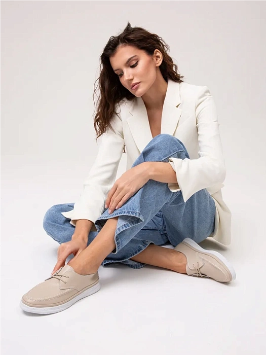 Женские туфли Donna Daniella  бежевые, артикул 53E-80719-2