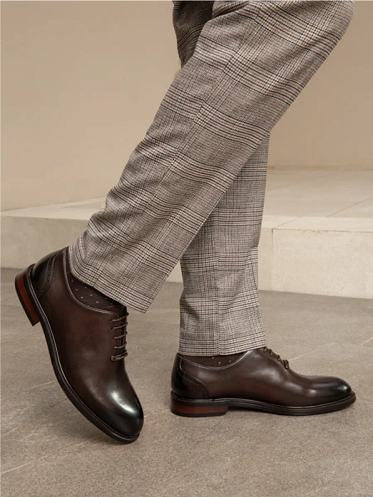 Мужские туфли BRUNO RENZONI  коричневые, артикул A001-1