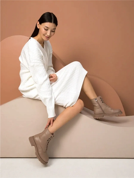 Женские ботинки basic Donna Daniella  бежевые, артикул 32W10-42-108Z