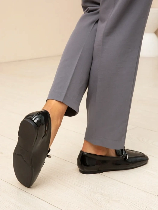 Женские лоферы FEDERICA RODARI черные, артикул 43E-S1683-Z37978-3