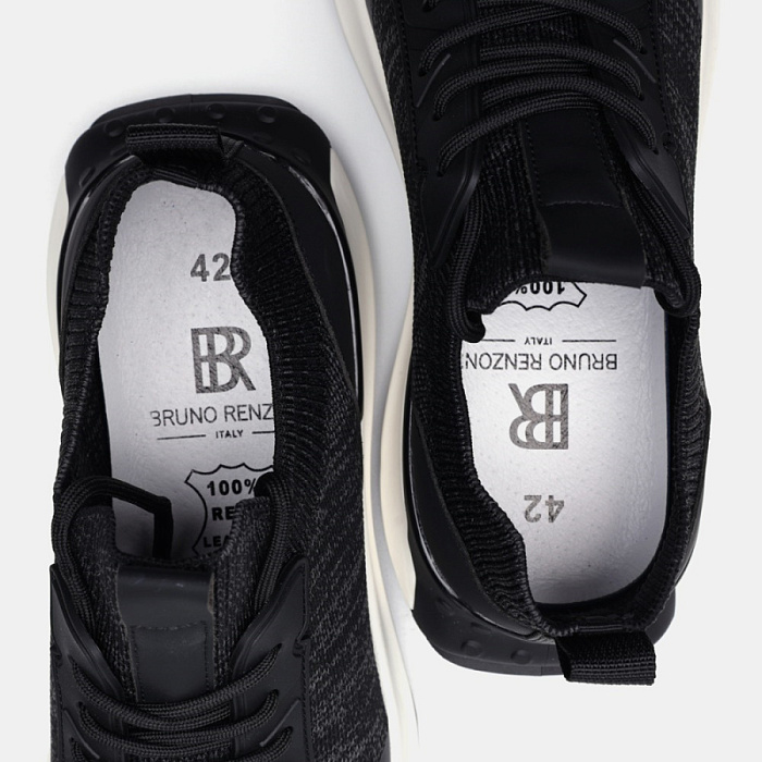 Мужские кроссовки BRUNO RENZONI  черные, артикул LN3704-1