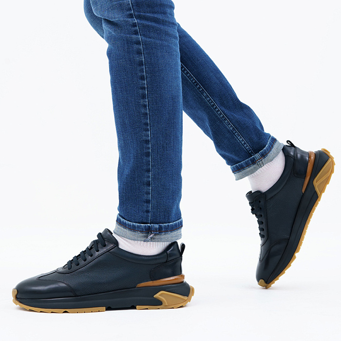 Мужские кроссовки BRUNO RENZONI  синие, артикул YS230AB-H132C