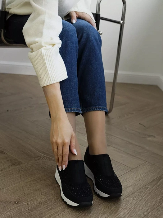 Женские кроссовки MARCO TOZZI черные, артикул 2-24730-41-098