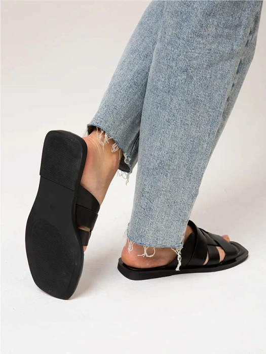 Женские шлепанцы SOFIA-ALEXANDRA черные, артикул SA20567-WL