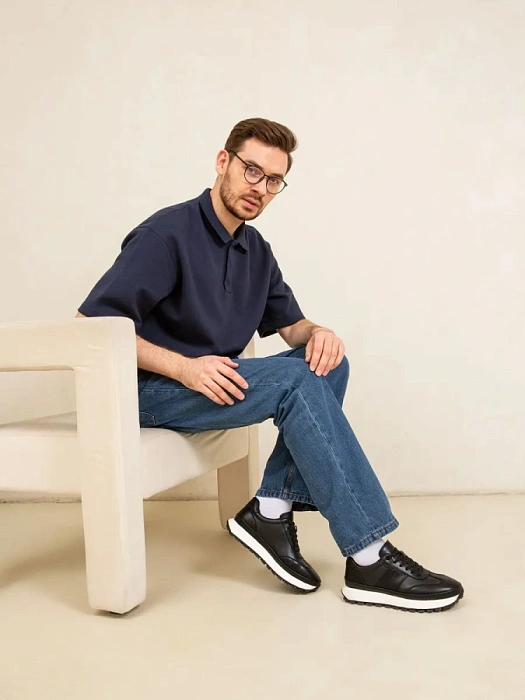 Мужские кроссовки BRUNO RENZONI  черные, артикул ZCA8982T-1