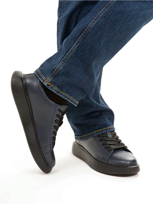 Мужские кеды BRUNO RENZONI  синие, артикул HS10181T-3