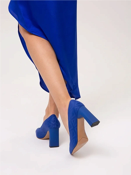 Женские туфли-лодочки FEDERICA RODARI синие, артикул 17E-H595-CT2-1