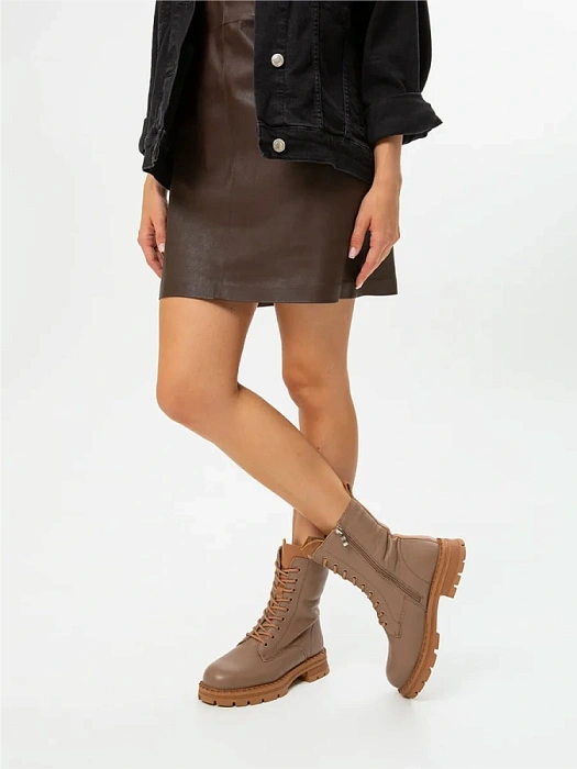 Женские берцы Donna Daniella  бежевые, артикул 22W10-26-108Z