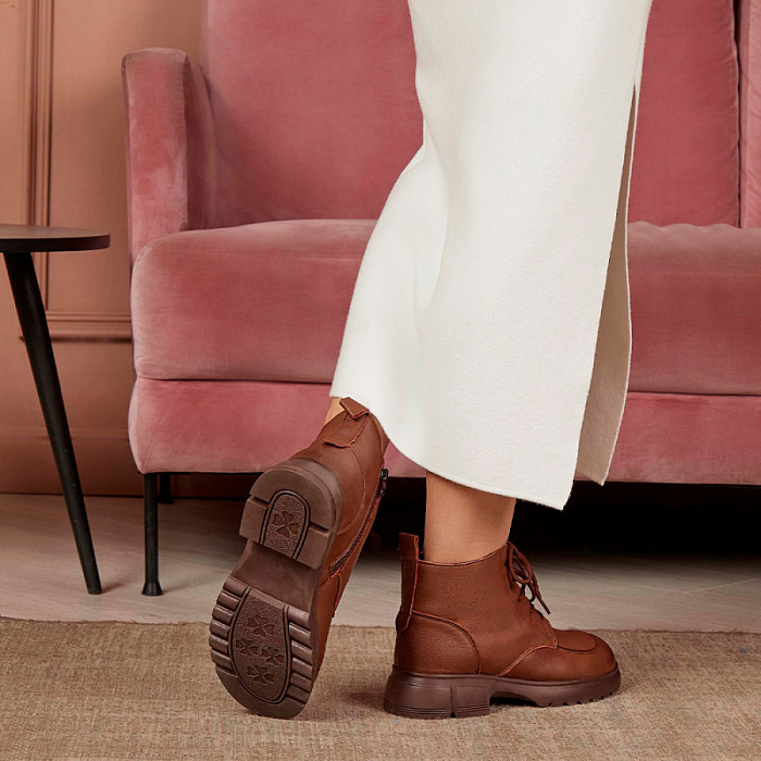 Женские ботинки eObuv коричневые, артикул CTW24-BWLM3-017B(L)