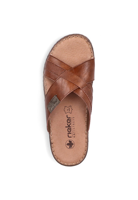 Мужские слайдеры RIEKER коричневые, артикул 21082-24