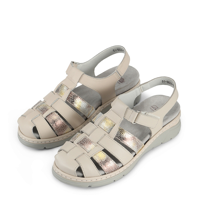 Женские сандалии Donna Daniella  молочные, артикул 51-BKE6-8-111