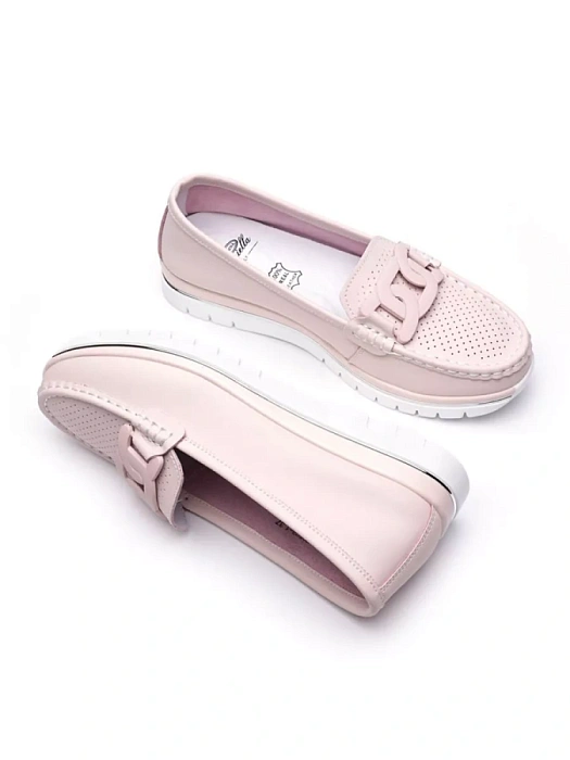 Женские мокасины Donna Daniella  розовые, артикул 53E-80593-1