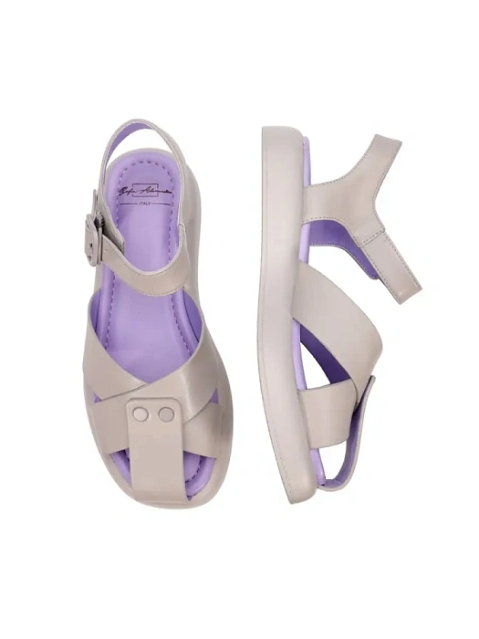 Женские босоножки  SOFIA-ALEXANDRA серые, артикул MDS23-HCLM3-052-2