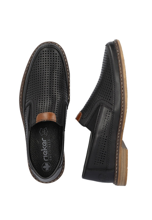 Мужские туфли RIEKER черные, артикул 13459-00