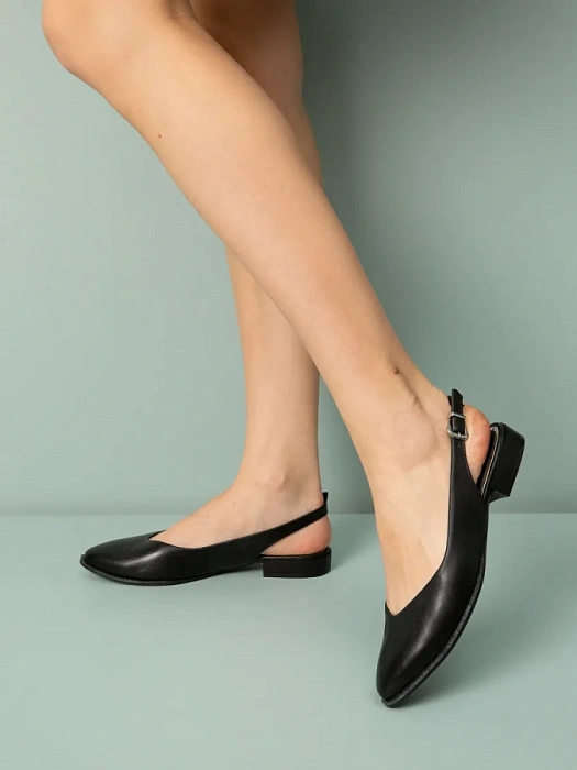 Женские слингбэки MARCO TOZZI черные, артикул 2-29408-42-001