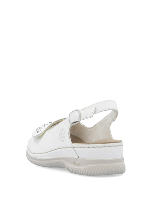 Женские босоножки  RIEKER белые, артикул V7450-80