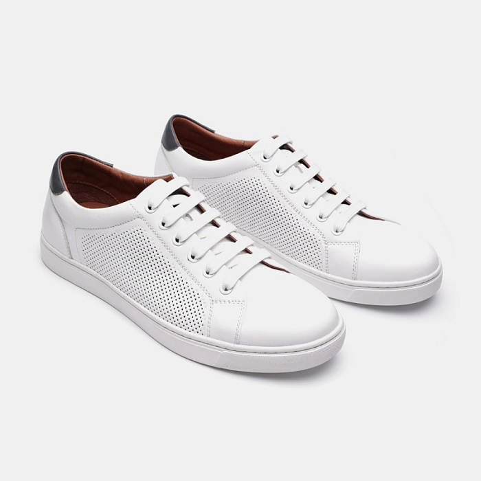 Мужские кеды BRUNO RENZONI  белые, артикул 8821B-890B