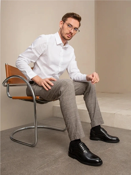 Мужские туфли BRUNO RENZONI  черные, артикул A003-2