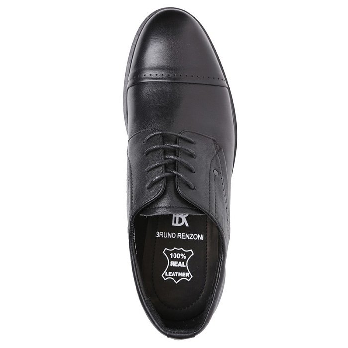 Мужские туфли basic BRUNO RENZONI  черные, артикул 126-302-1-1
