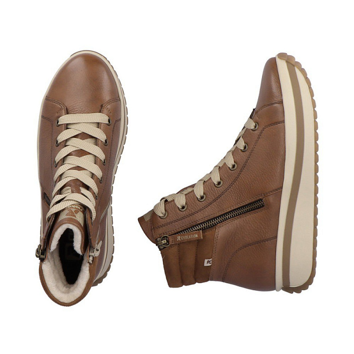 Женские ботинки basic RIEKER рыжие, артикул W0962-24