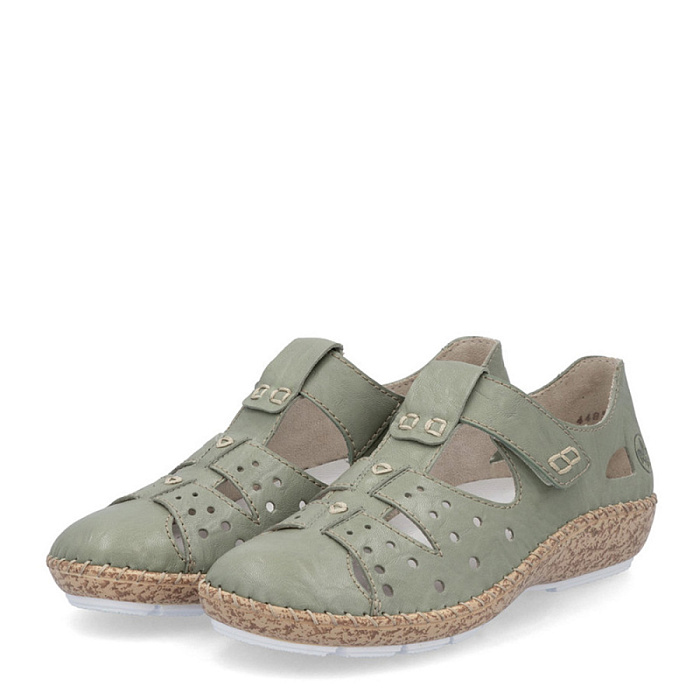 Женские туфли RIEKER зеленые, артикул 44852-52