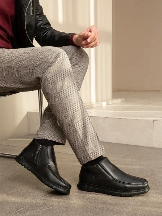 Мужские ботинки BRUNO RENZONI  черные, артикул 9833X-1Z-961