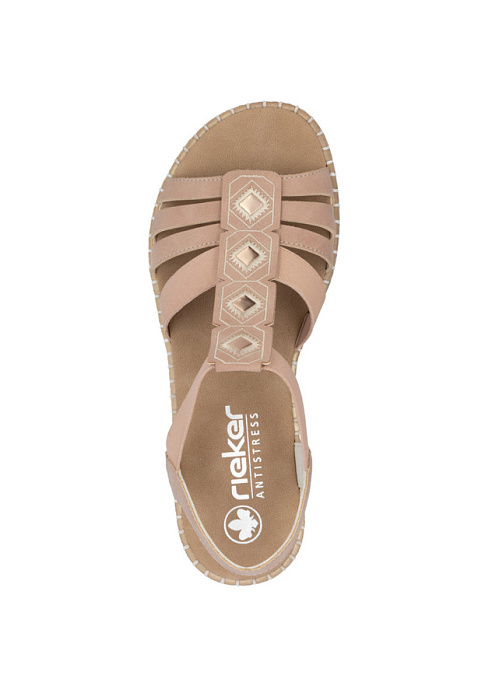 Женские босоножки  RIEKER розовые, артикул V4554-31