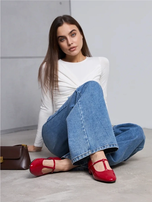 Женские туфли SOFIA-ALEXANDRA красные, артикул 38E-B133-25W