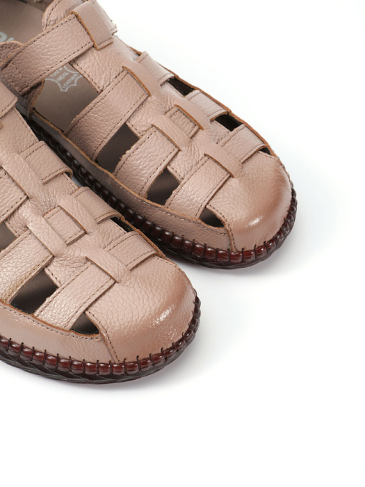 Женские сандалеты basic eObuv коричневые, артикул CTS22-BWLM3-007D