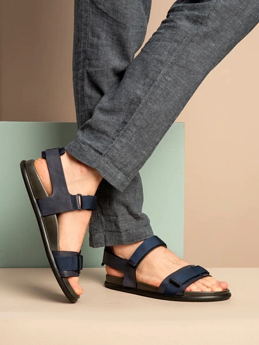 Мужские сандалии BRUNO RENZONI  синие, артикул YD023A