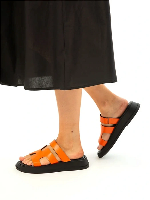 Женские сабо FEDERICA RODARI оранжевые, артикул 1623-7