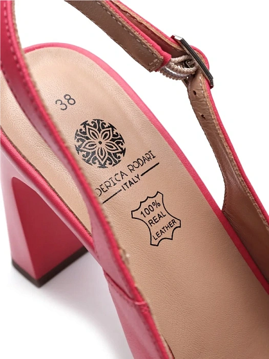 Женские слингбэки FEDERICA RODARI розовые, артикул 17E-ZH595-CT1-13Y