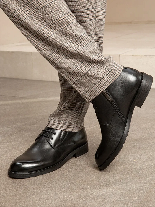 Мужские ботинки BRUNO RENZONI  черные, артикул H011-1