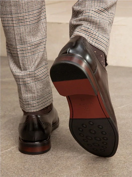 Мужские туфли BRUNO RENZONI  коричневые, артикул A001-1