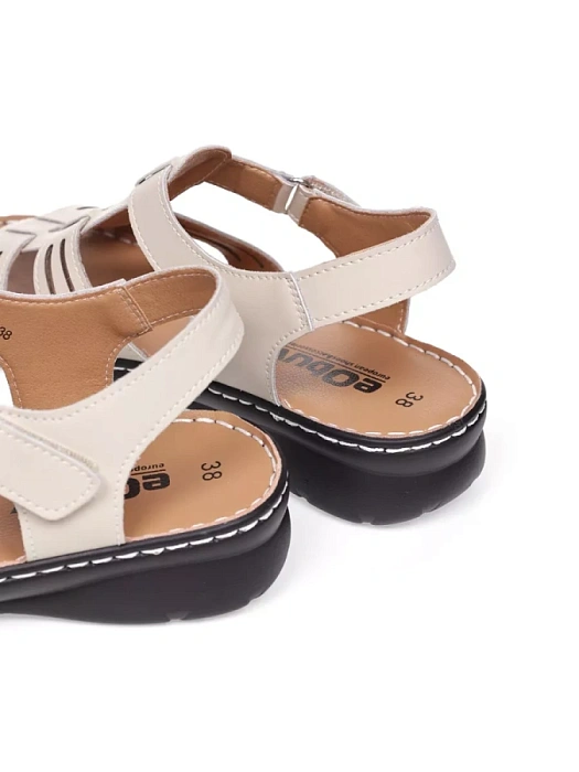 Женские сандалии eObuv бежевые, артикул 52E-LQFR083-1.EO