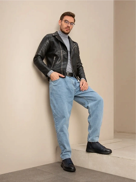 Мужские ботинки BRUNO RENZONI  синие, артикул 983X-16R-TA49