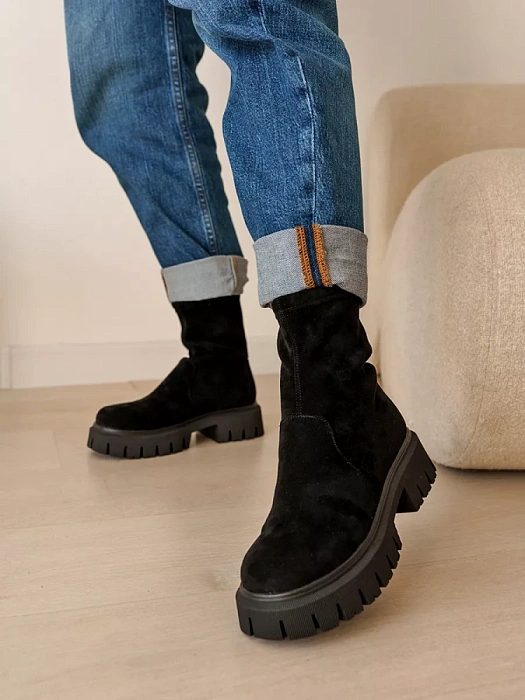 Женские ботинки basic SOFIA-ALEXANDRA черные, артикул 17E-16466-F5