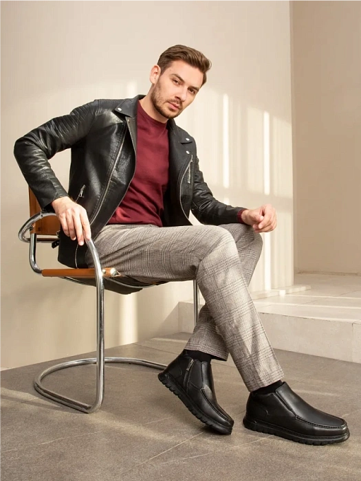 Мужские ботинки BRUNO RENZONI  черные, артикул 9833X-1Z-961