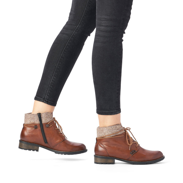 Женские ботинки basic REMONTE коричневые, артикул R3332-24