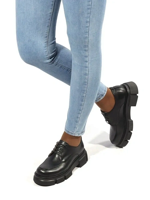 Женские дерби Donna Daniella  черные, артикул 3067-30385-495-1-1