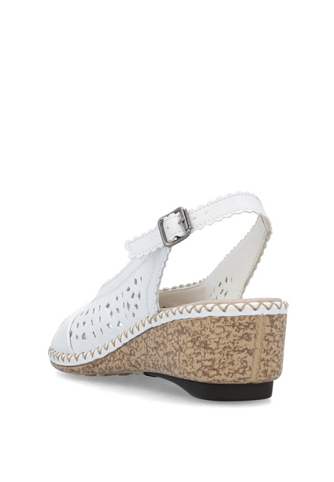Женские босоножки  RIEKER белые, артикул 66176-81
