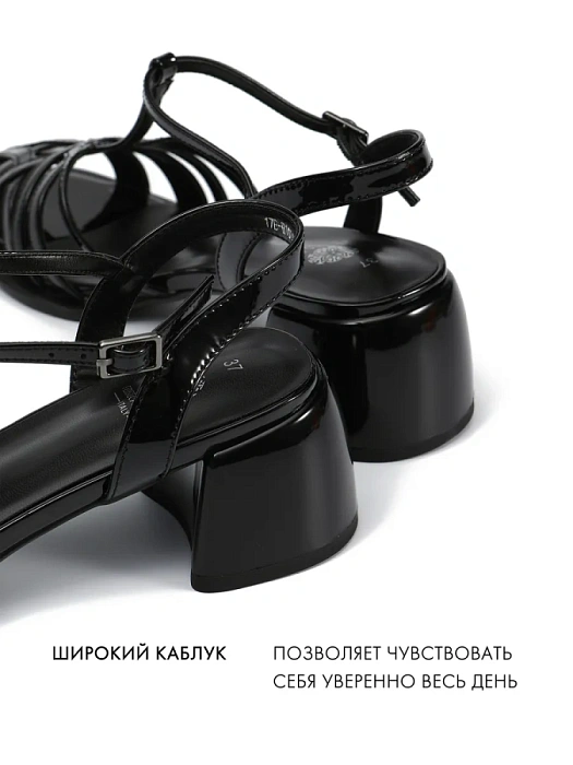 Женские босоножки  FEDERICA RODARI черные, артикул 17E-H1038-L1550-1Q