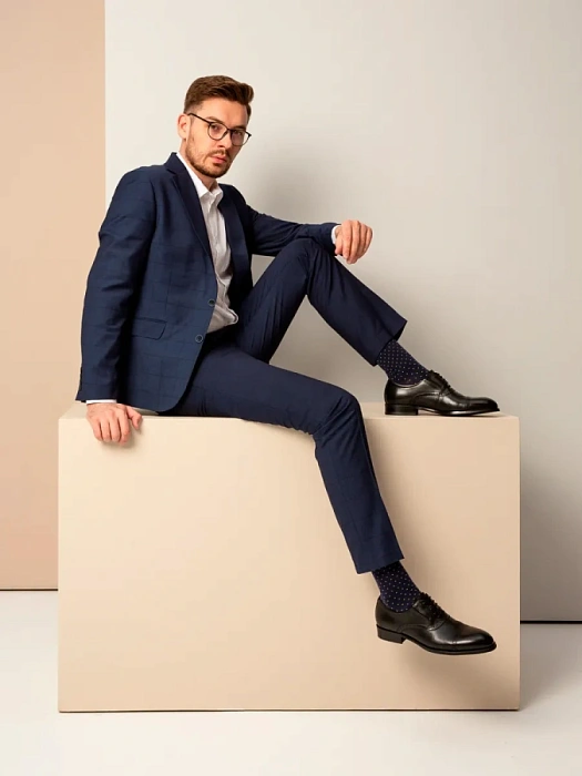 Мужские оксфорды BRUNO RENZONI  черные, артикул 5408A-958A